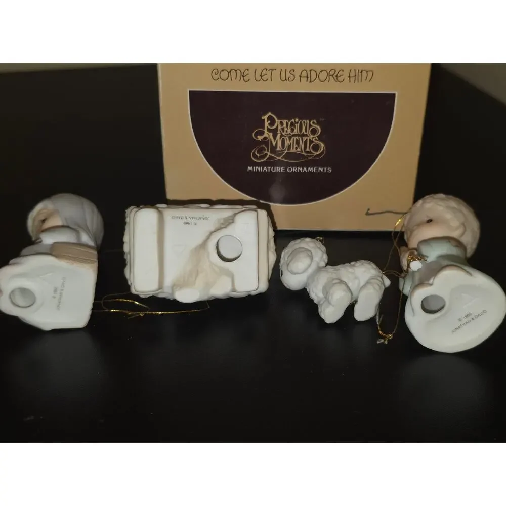Enesco Precious Moments Miniature Nativity Ornaments Come Let Us Adore Him E5633